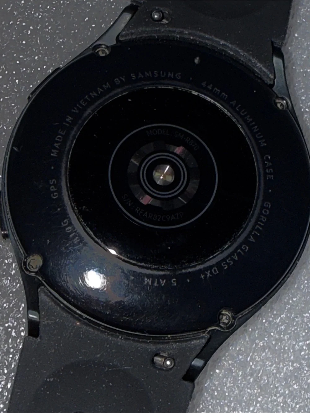 Samsung Galaxy Watch 4 with a black fluoroelastomer band | Comes As Shown No Box